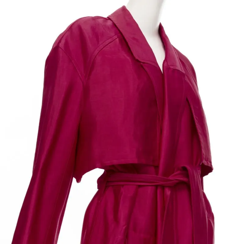 Haider Ackermann Pink Layered Robe Coat Pink Linen Never worn - Back View