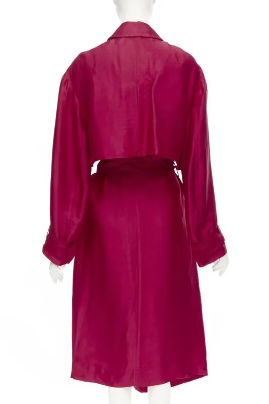 Haider Ackermann Pink Layered Robe Coat Pink Linen Never worn - Box View