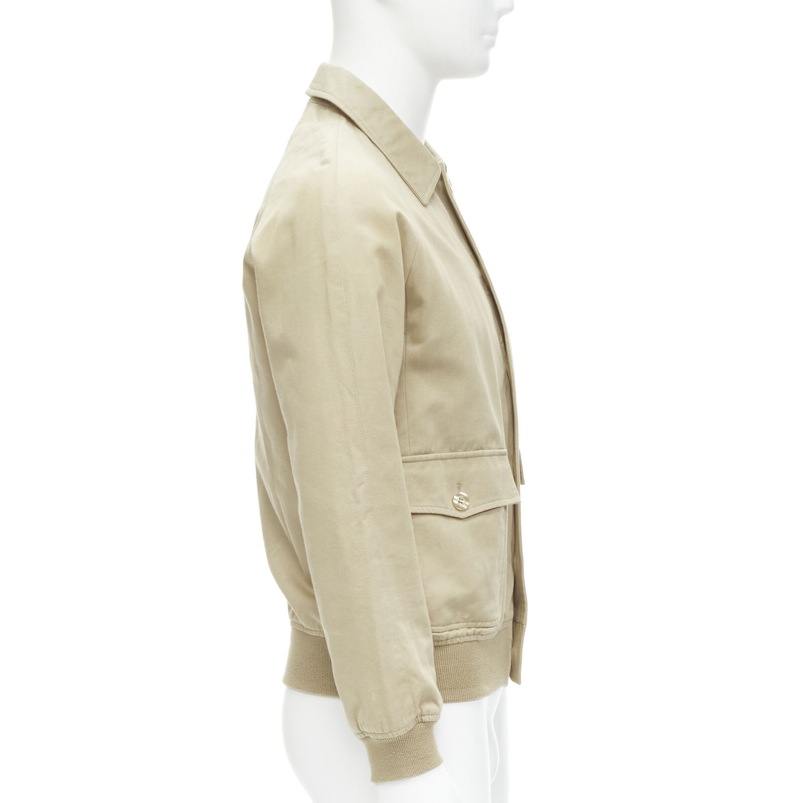Apc Beige Flap Pocket Bomber - Side view