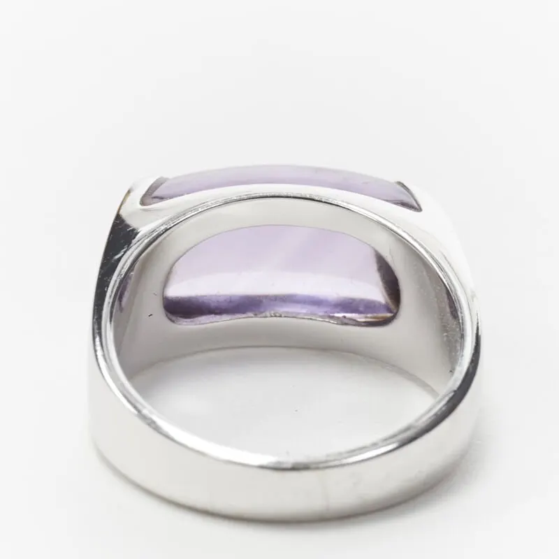 Bvlgari Amethyst Stone Ring Silver Silver Good - Model View