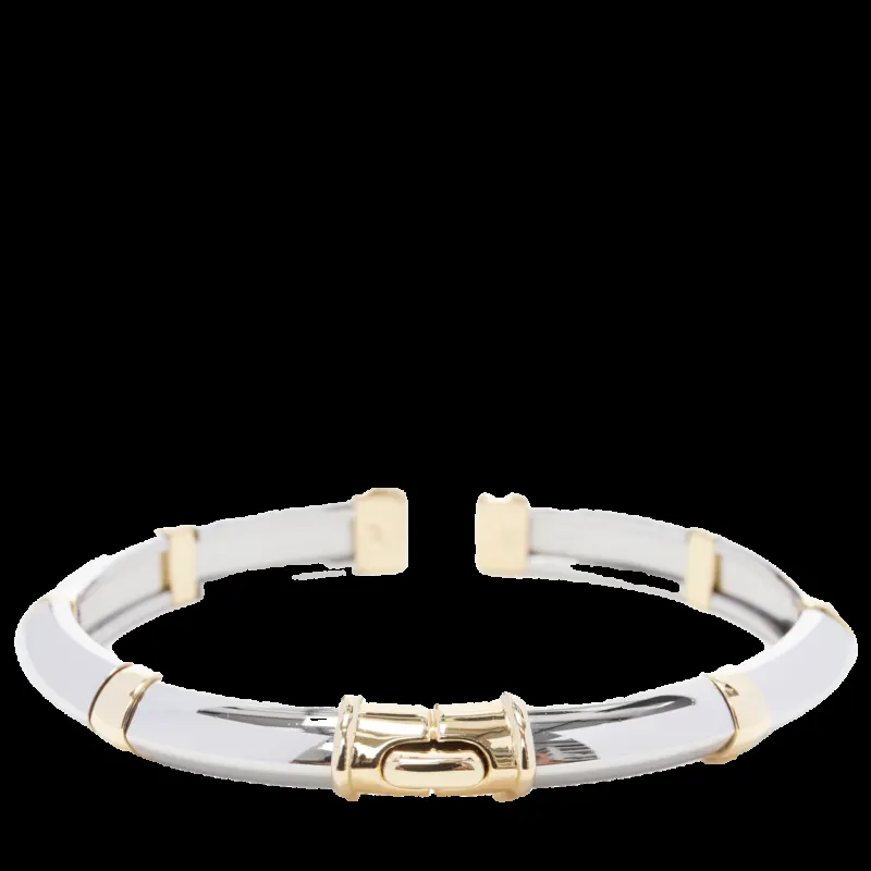 Bvlgari White Yellow Gold Bangle Gold Good - Front View