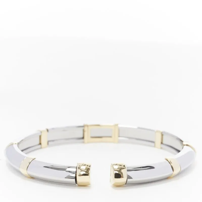 Bvlgari White Yellow Gold Bangle Gold Good - Model View