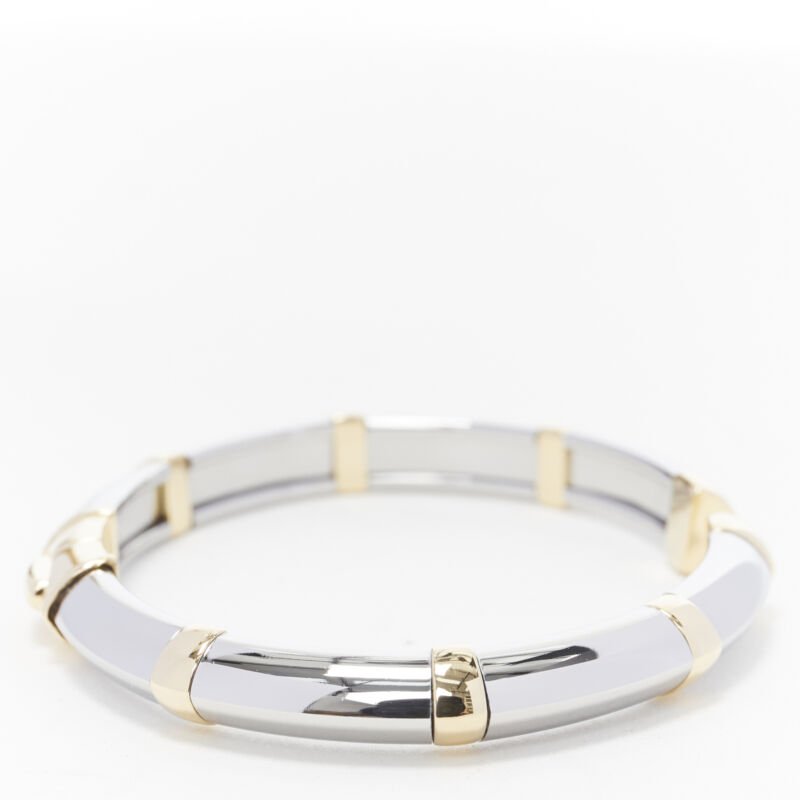 Bvlgari White Yellow Gold Bangle - Side view