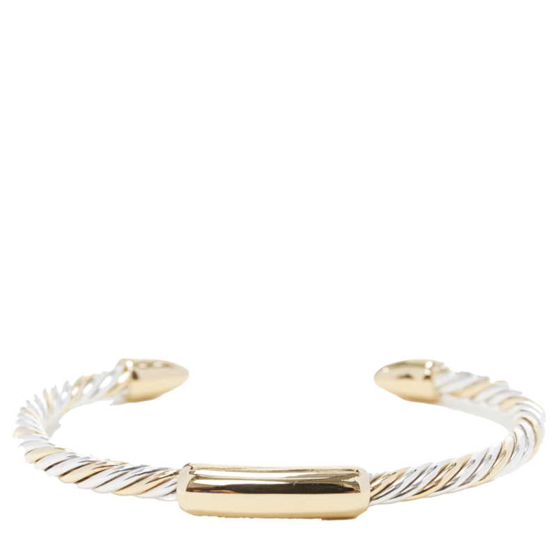 Bvlgari White Yellow Twist Bracelet