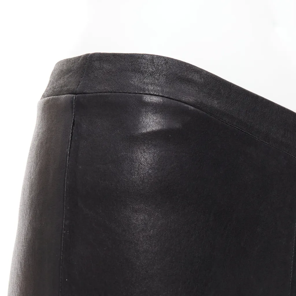 J Brand Pinstripe Crop Pants Black Leather Good - Back View