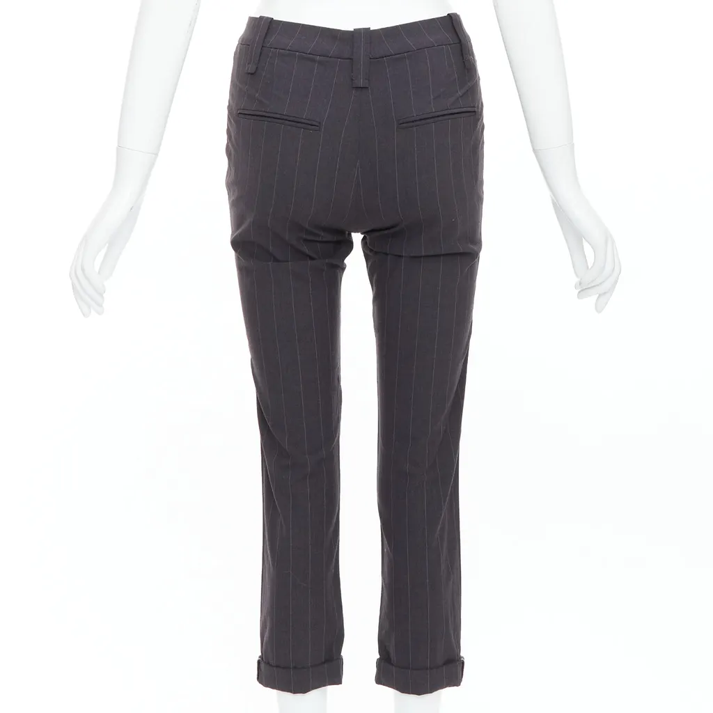 Brunello Cucinelli Twill Tapered Pants Grey Wool Very good - Box View