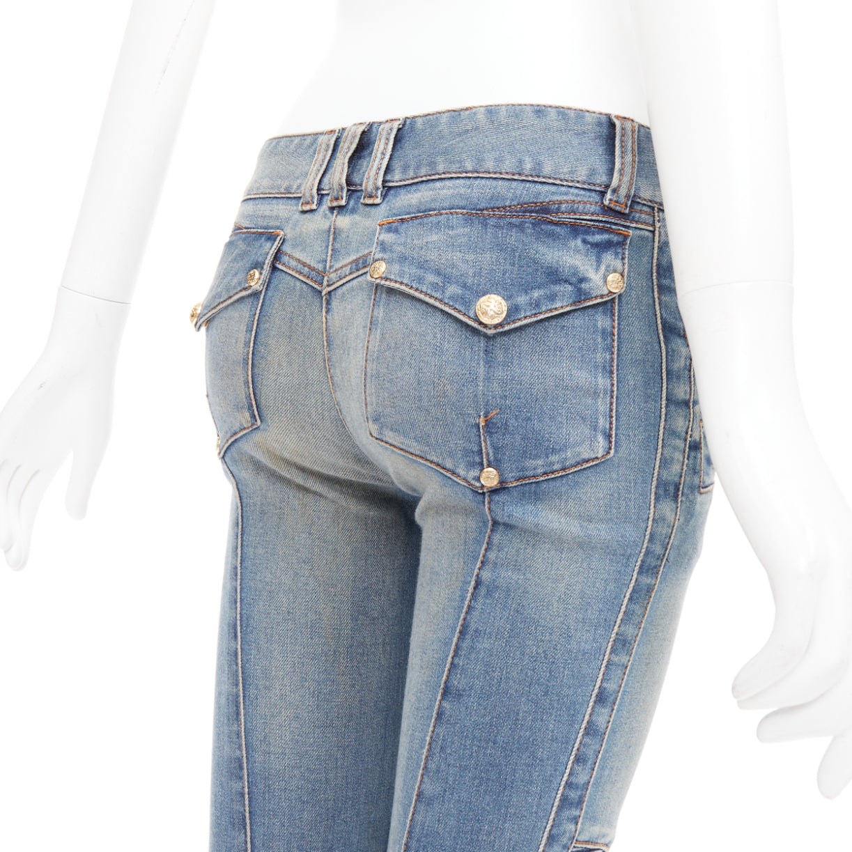 Balmain Ribbed Moto Jeans - Detail 2