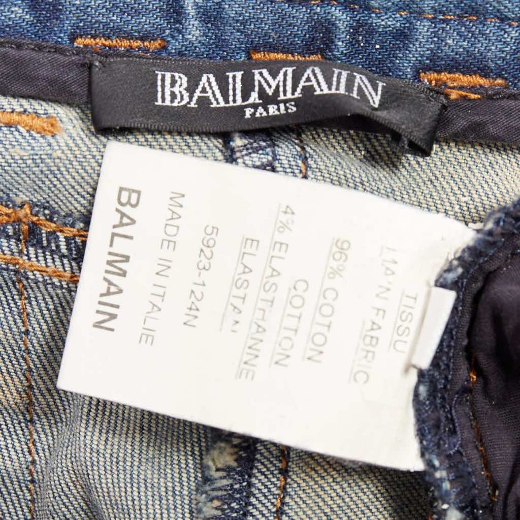 Balmain Ribbed Moto Jeans - Image 10