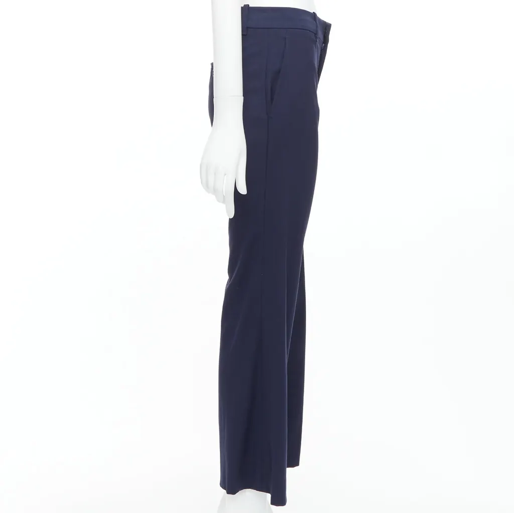 Gucci Bee Flared Pants Navy Wool Very good - Model View