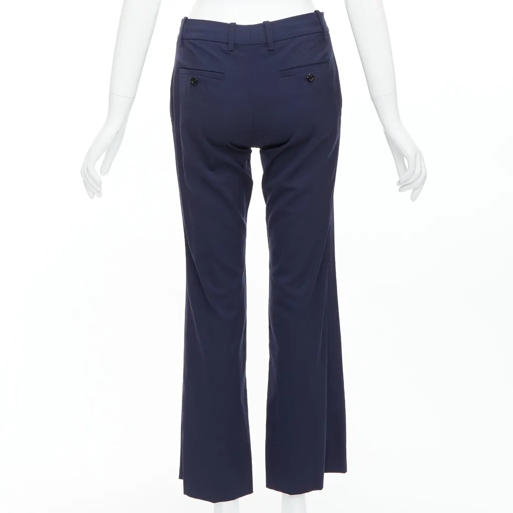 Gucci Bee Flared Pants Navy Wool Very good - Box View