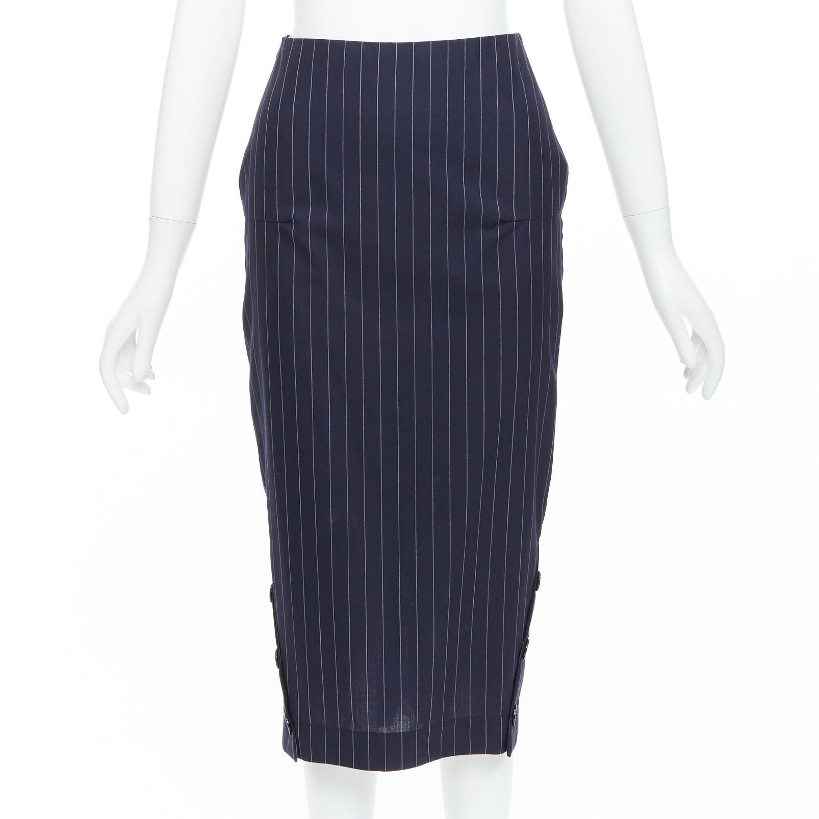 Victoria Beckham Pinstriped Pencil Skirt