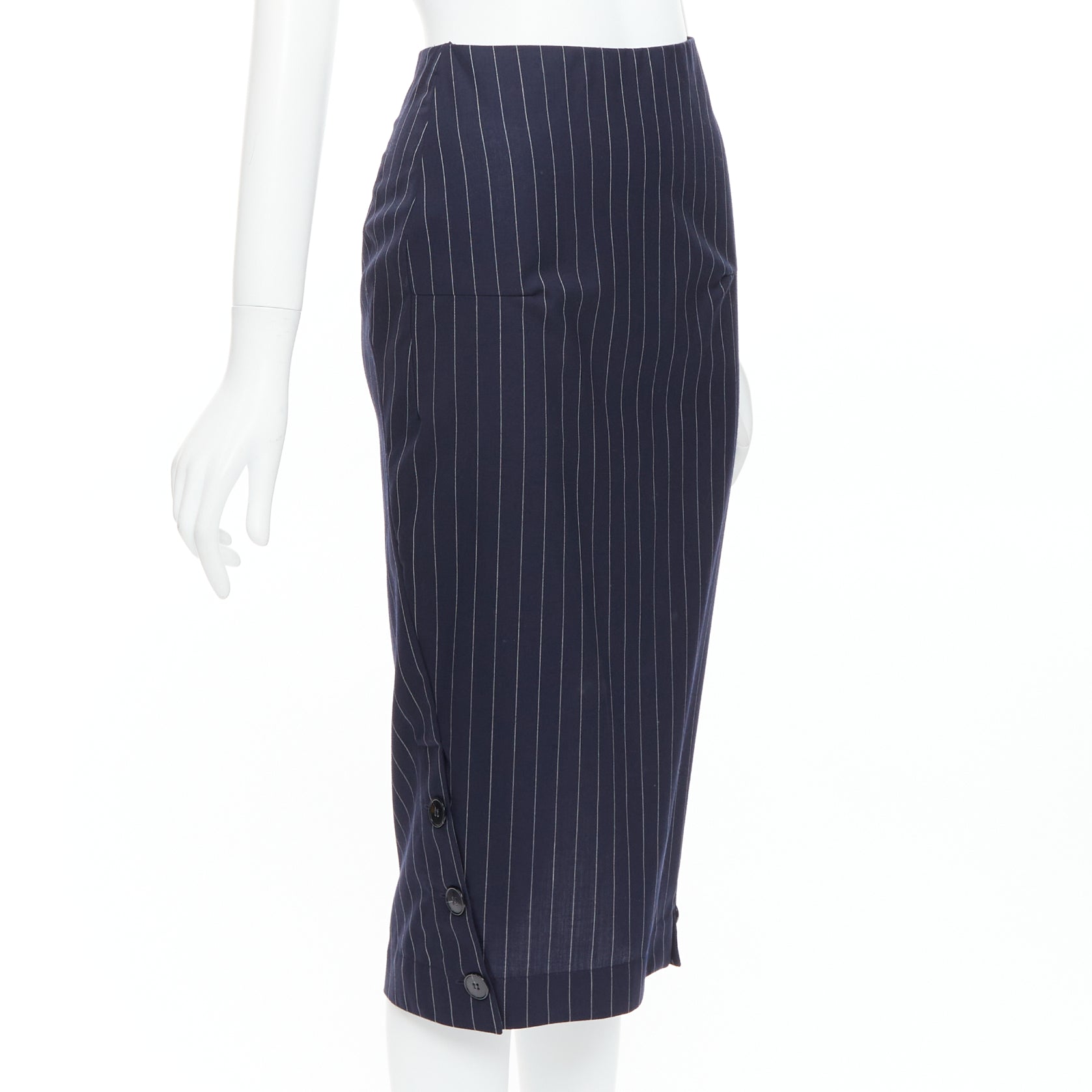 Victoria Beckham Pinstriped Pencil Skirt - Image 6