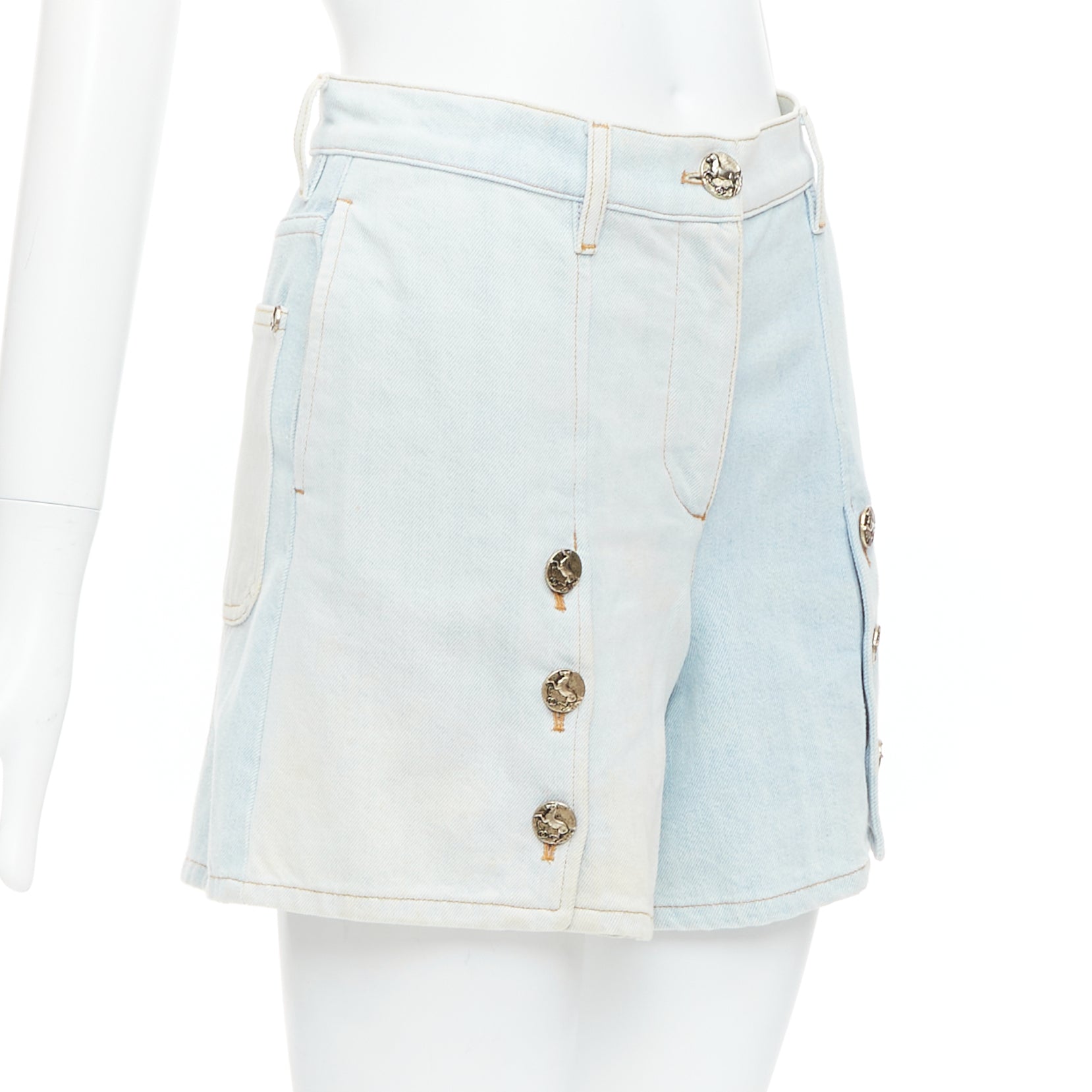 Chanel Denim Button Shorts - Image 6