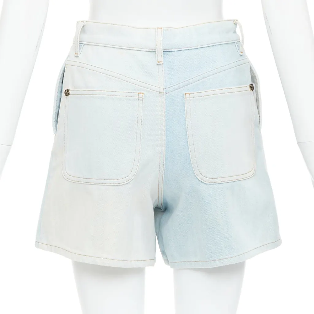 Chanel Denim Button Shorts Blue Fair - Box View