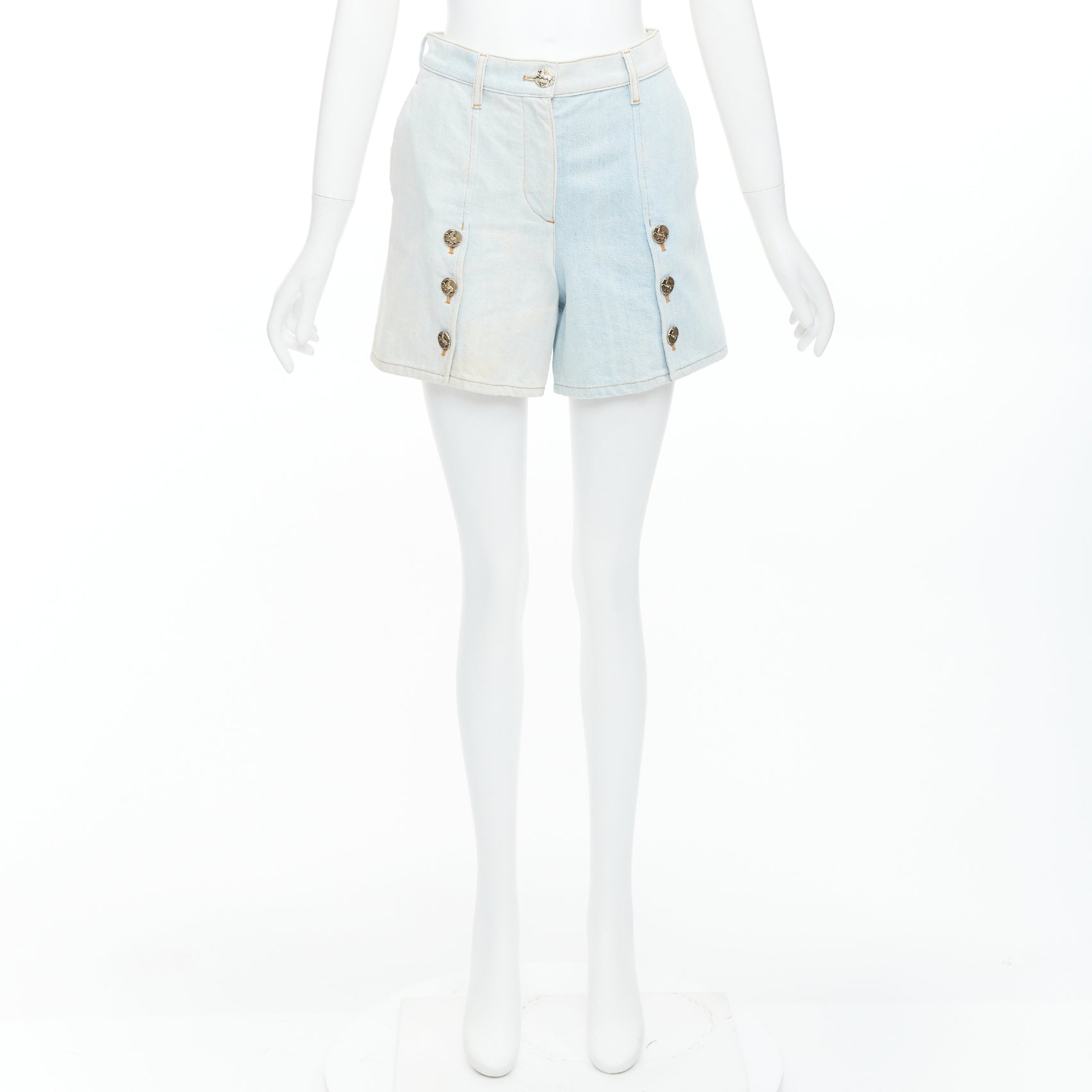 Chanel Denim Button Shorts - Image 11