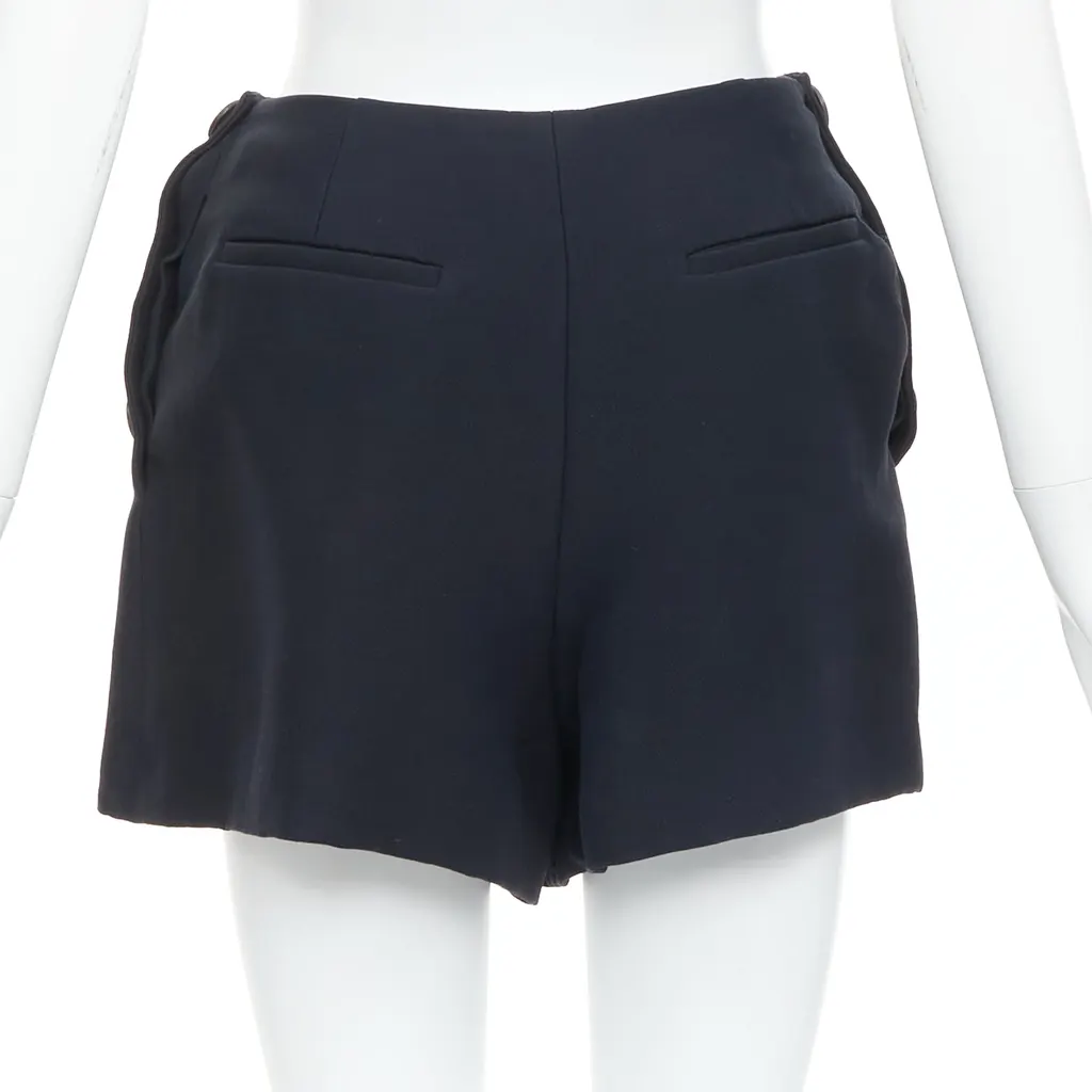 Dior Nautical Pleat Skirt Black Wool Very good - Model View