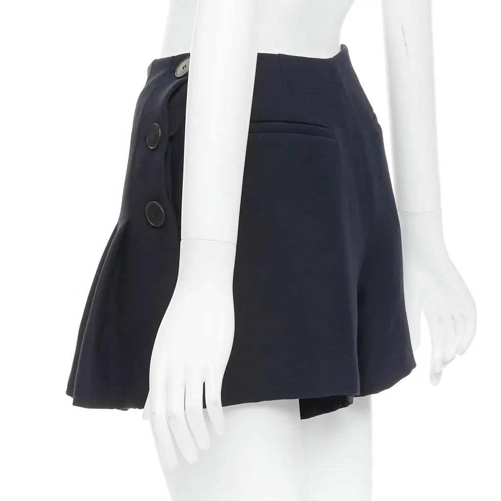 Dior Nautical Pleat Skirt Black Wool Very good - Box View