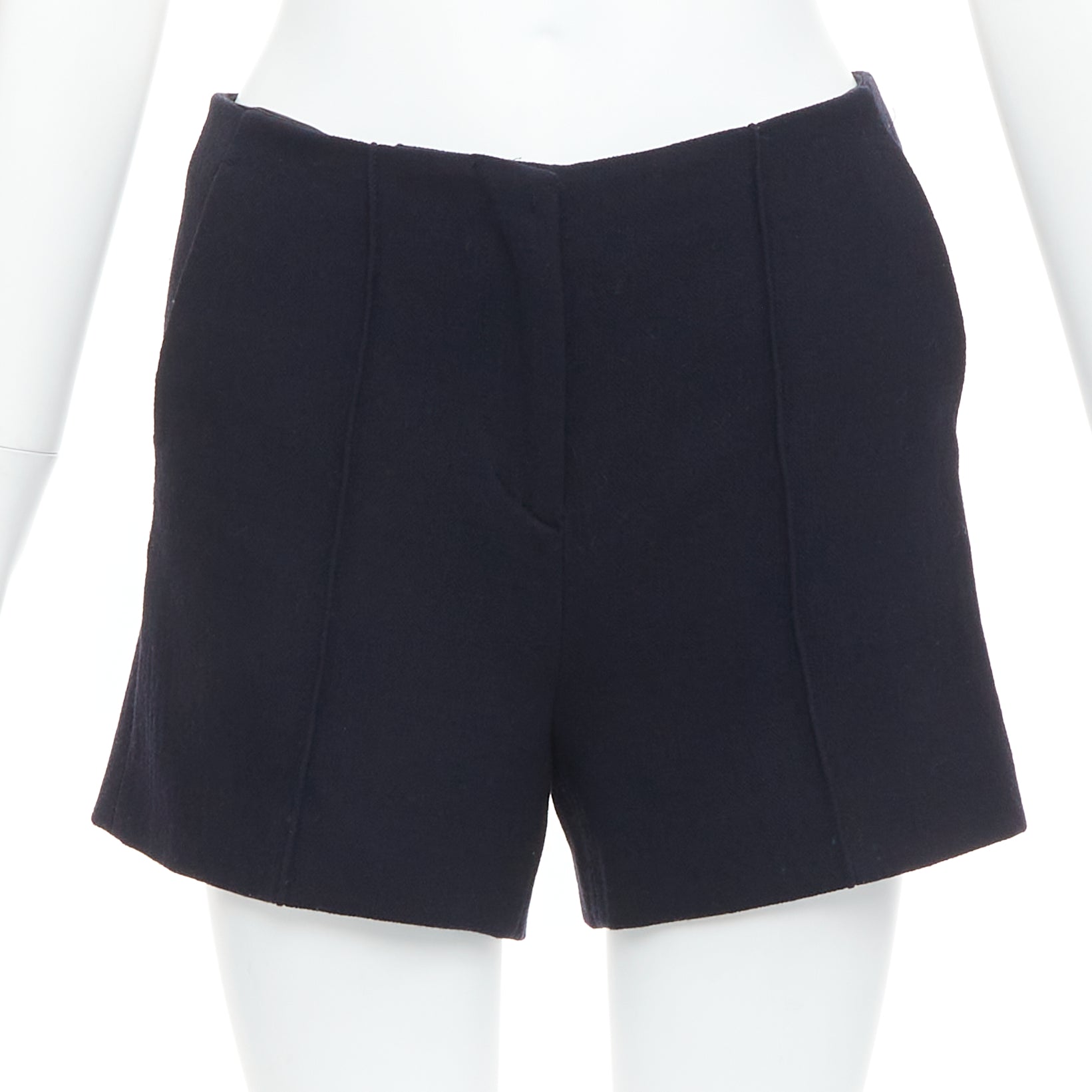 Miu Miu Pleated Wool Shorts