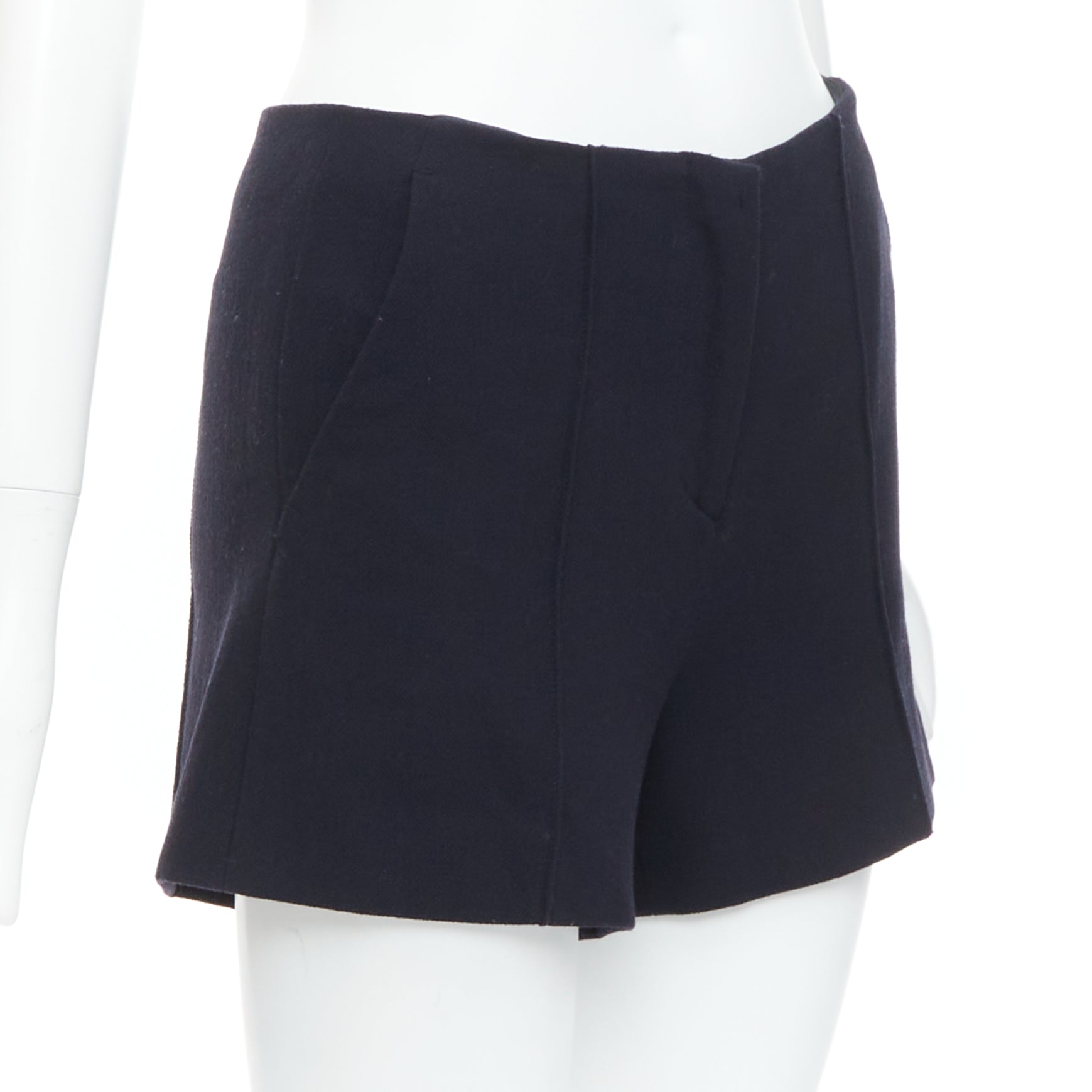 Miu Miu Pleated Wool Shorts - Image 6