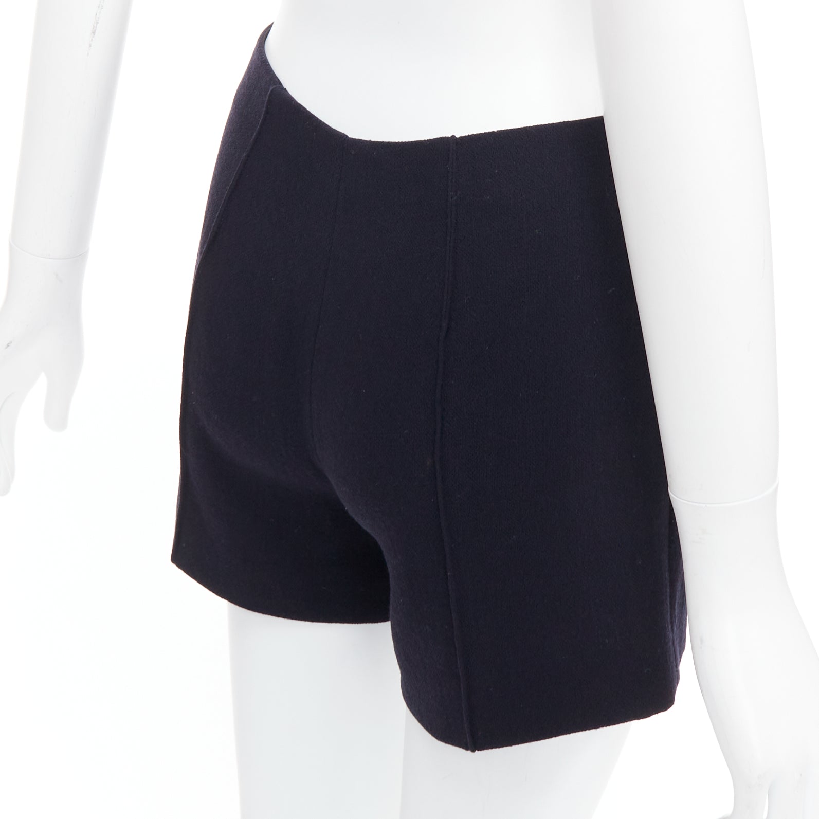 Miu Miu Pleated Wool Shorts - Detail 2