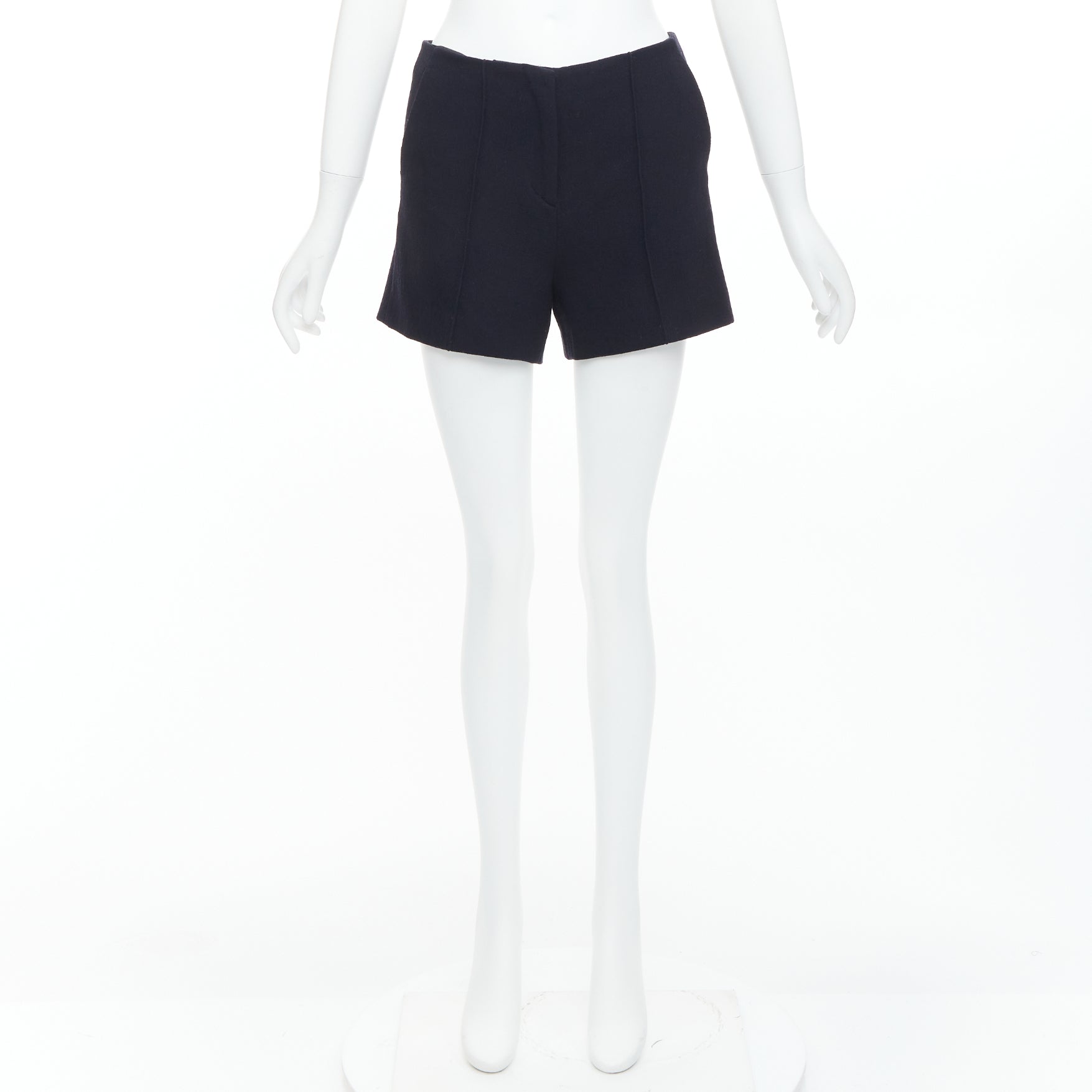 Miu Miu Pleated Wool Shorts - Image 11