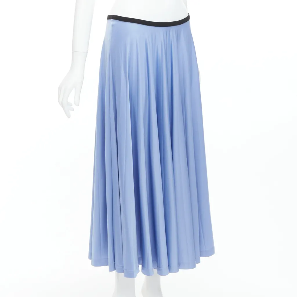 Celine Pleated Blue Skirt Blue Fair - Inside View