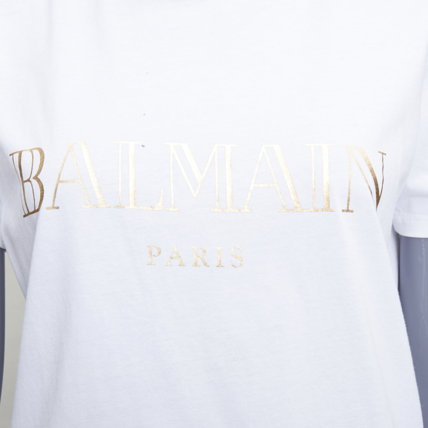 Balmain Gold Foil Logo Tee - Detail 2