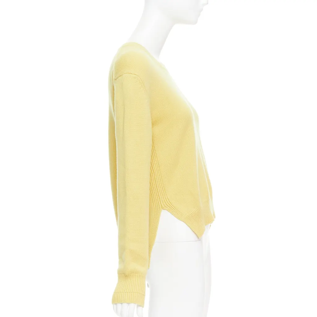 Celine Anagram Logo Sweater Yellow Cashmere Very good - Model View