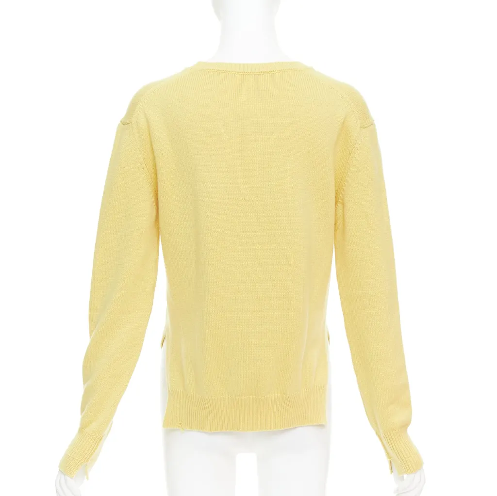 Celine Anagram Logo Sweater Yellow Cashmere Very good - Box View