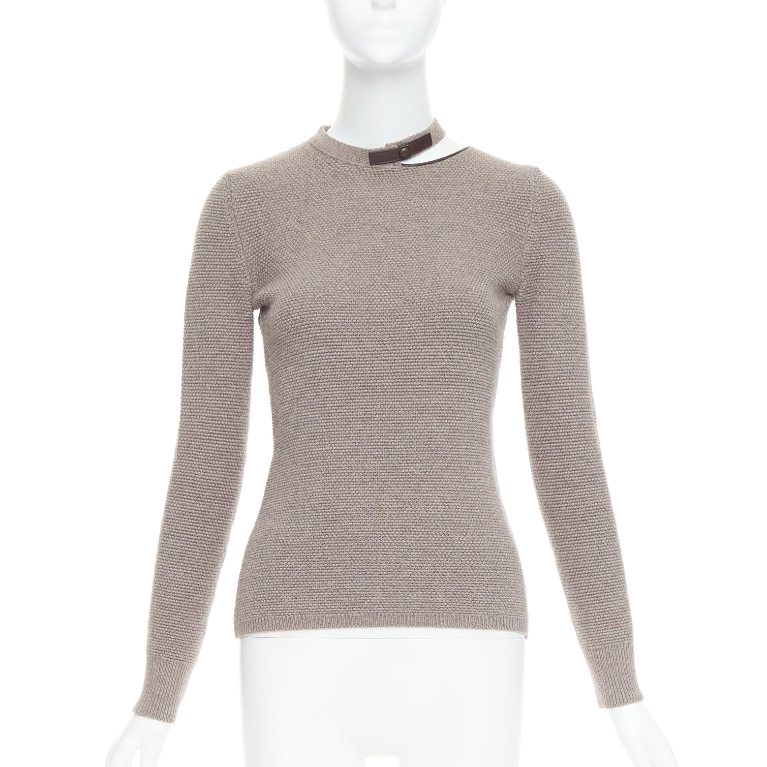 Tom Ford Leather Collar Sweater - Image 6