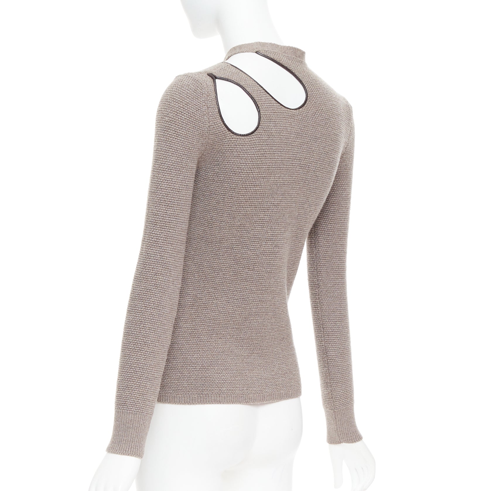 Tom Ford Leather Collar Sweater - Detail 1