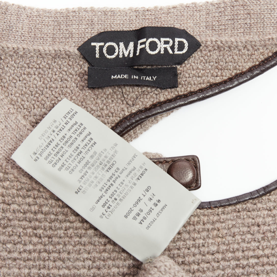 Tom Ford Leather Collar Sweater - Image 10
