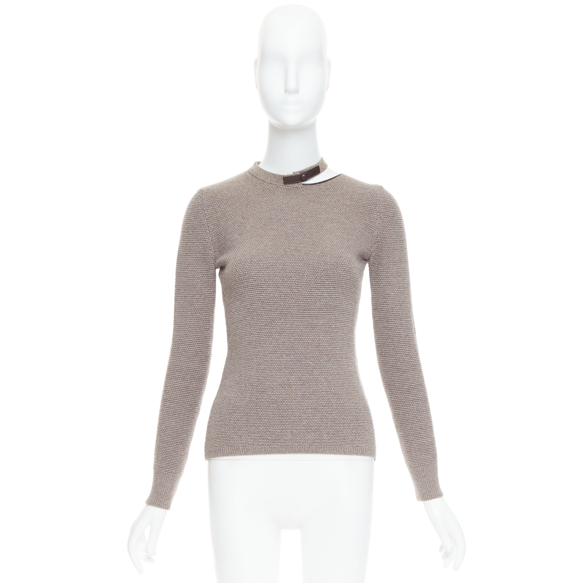 Tom Ford Leather Collar Sweater - Image 11