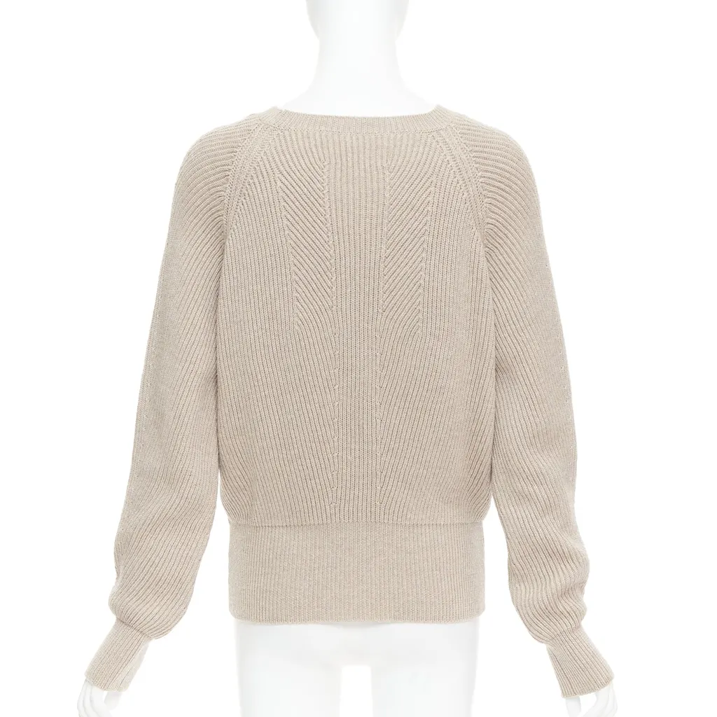 Stella McCartney Contour Ribbed Sweater Khaki Wool Very good - Box View