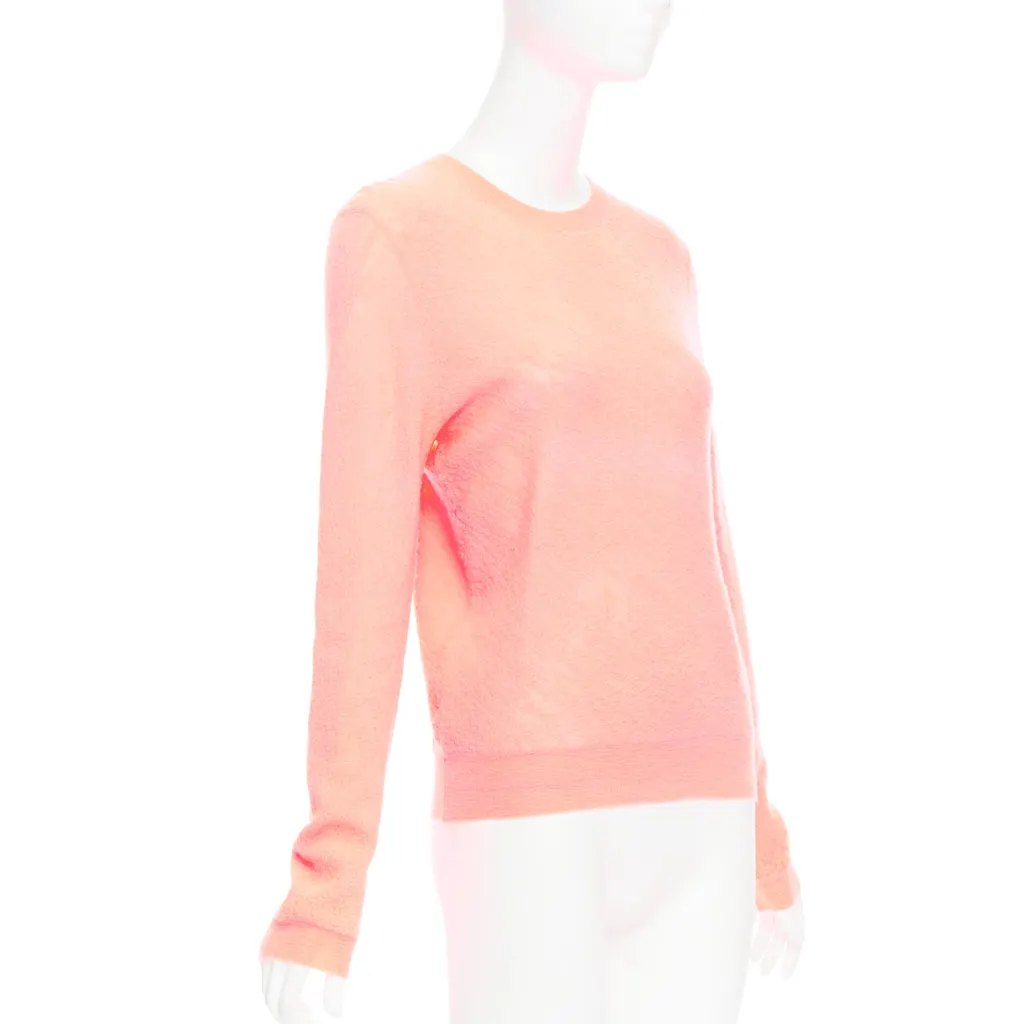 Celine Neon Coral Sweater Pink Wool Very good - Inside View