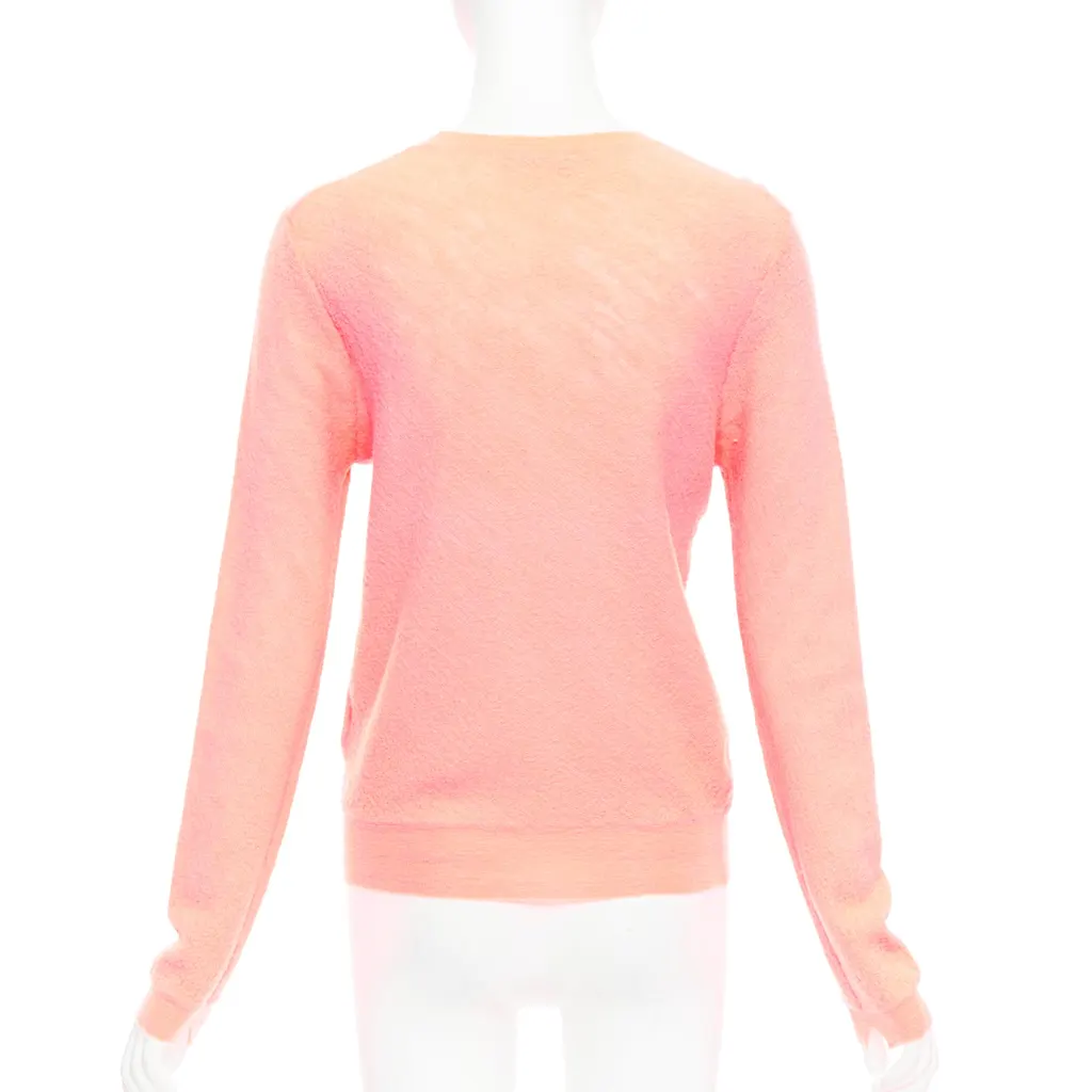 Celine Neon Coral Sweater Pink Wool Very good - Box View