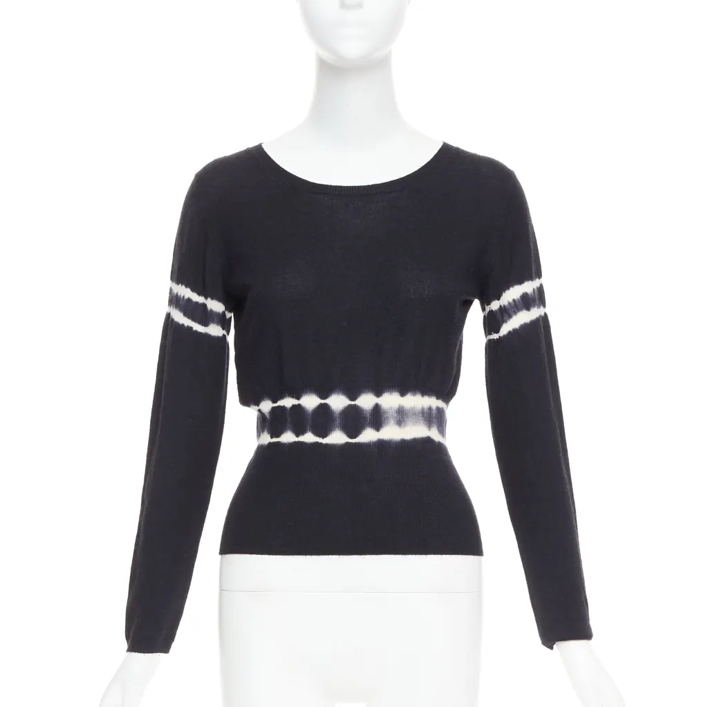 Miu Miu Tie Dye Pullover Black Cashmere Good - Front View