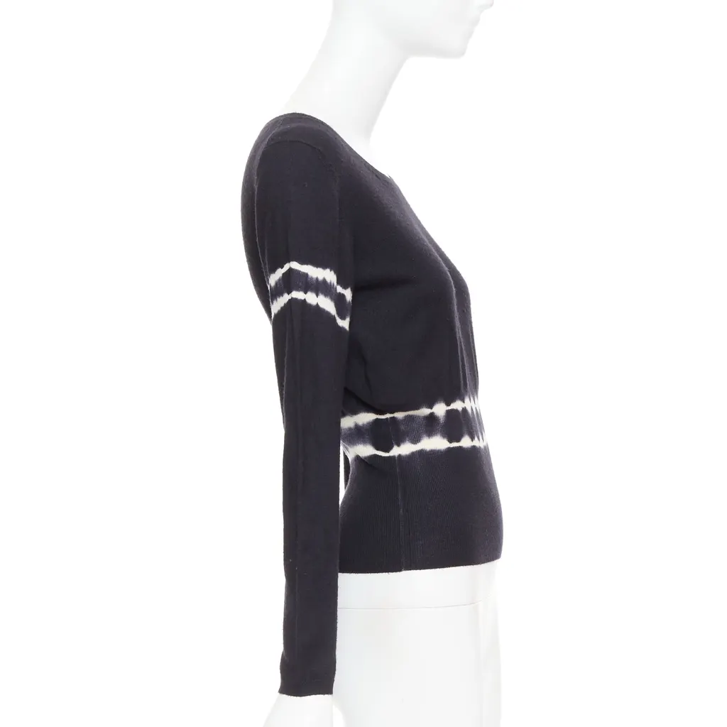 Miu Miu Tie Dye Pullover Black Cashmere Good - Model View