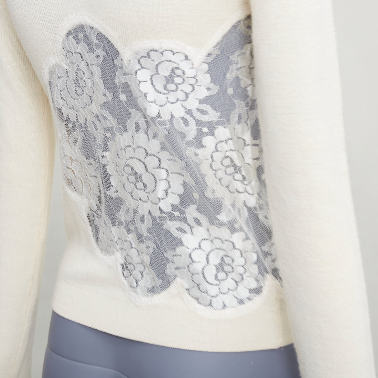 D&g Floral Lace Turtleneck - Back view