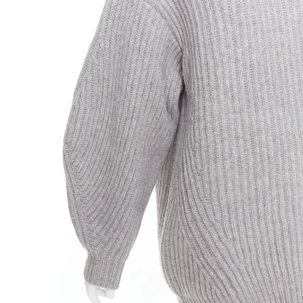 Acne Studios Chunky Turtleneck Sweater Grey Wool Very good - Back View