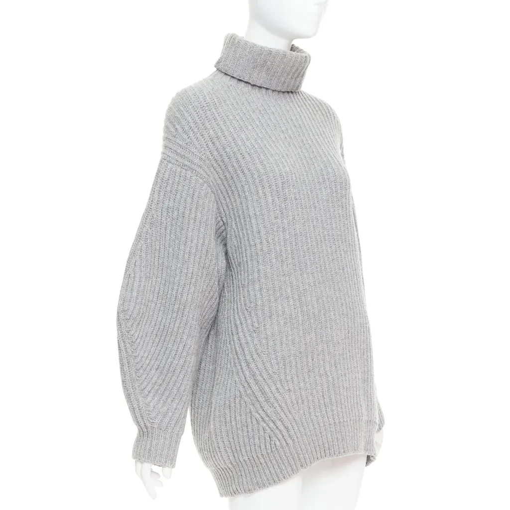 Acne Studios Chunky Turtleneck Sweater Grey Wool Very good - Inside View