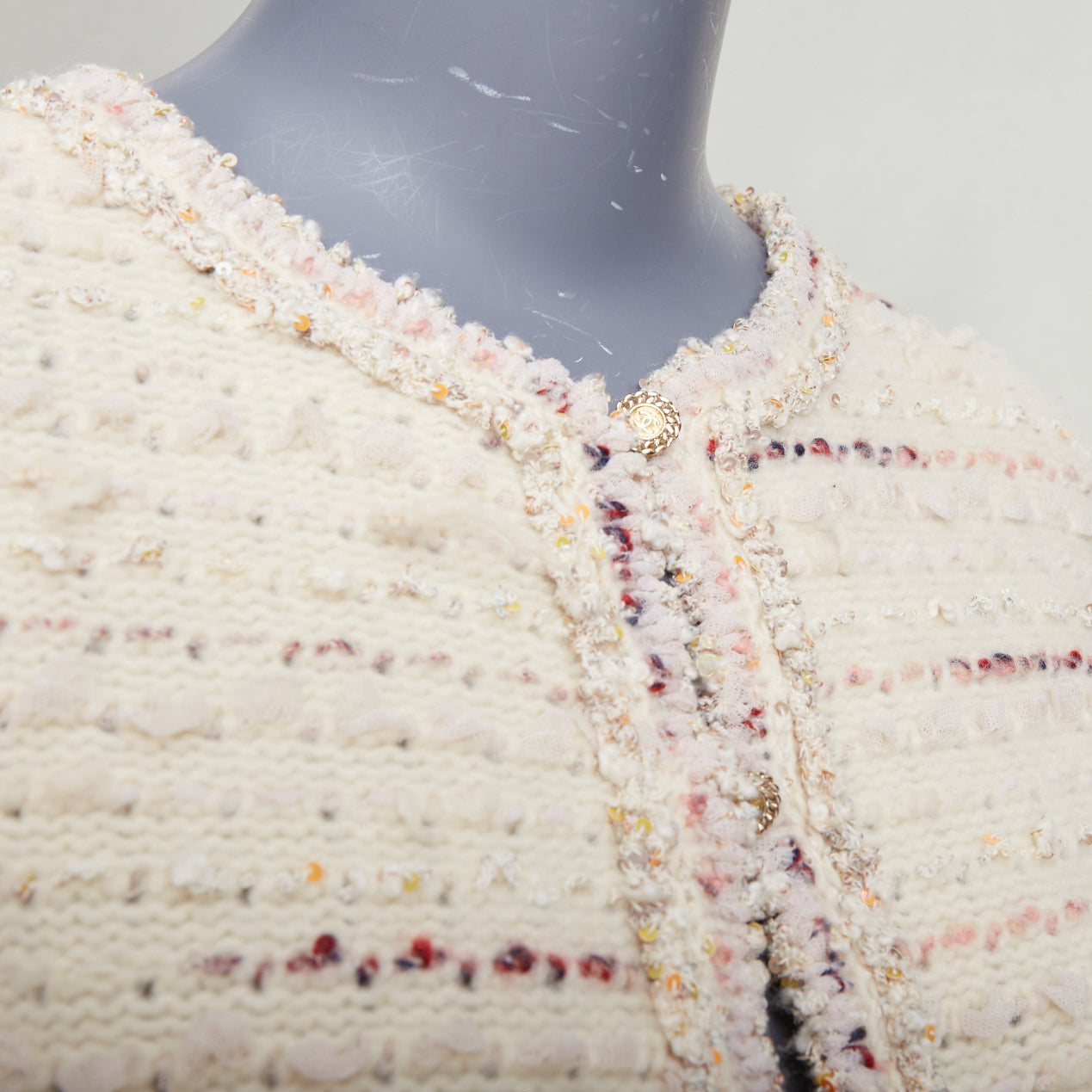 Chanel Boucle Tweed Cardigan - Back view