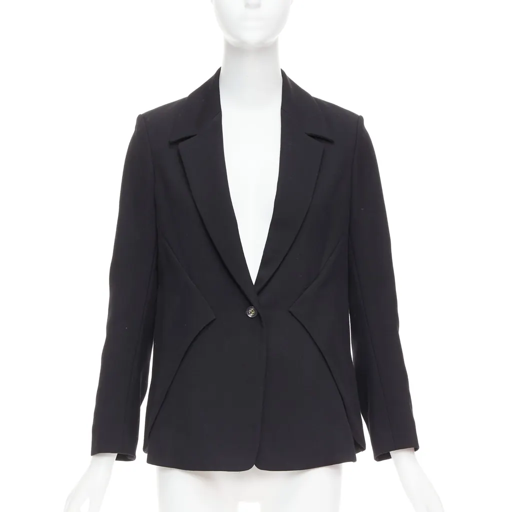 Yves Saint Laurent Deconstructed Blazer Black Wool Very good - Front View