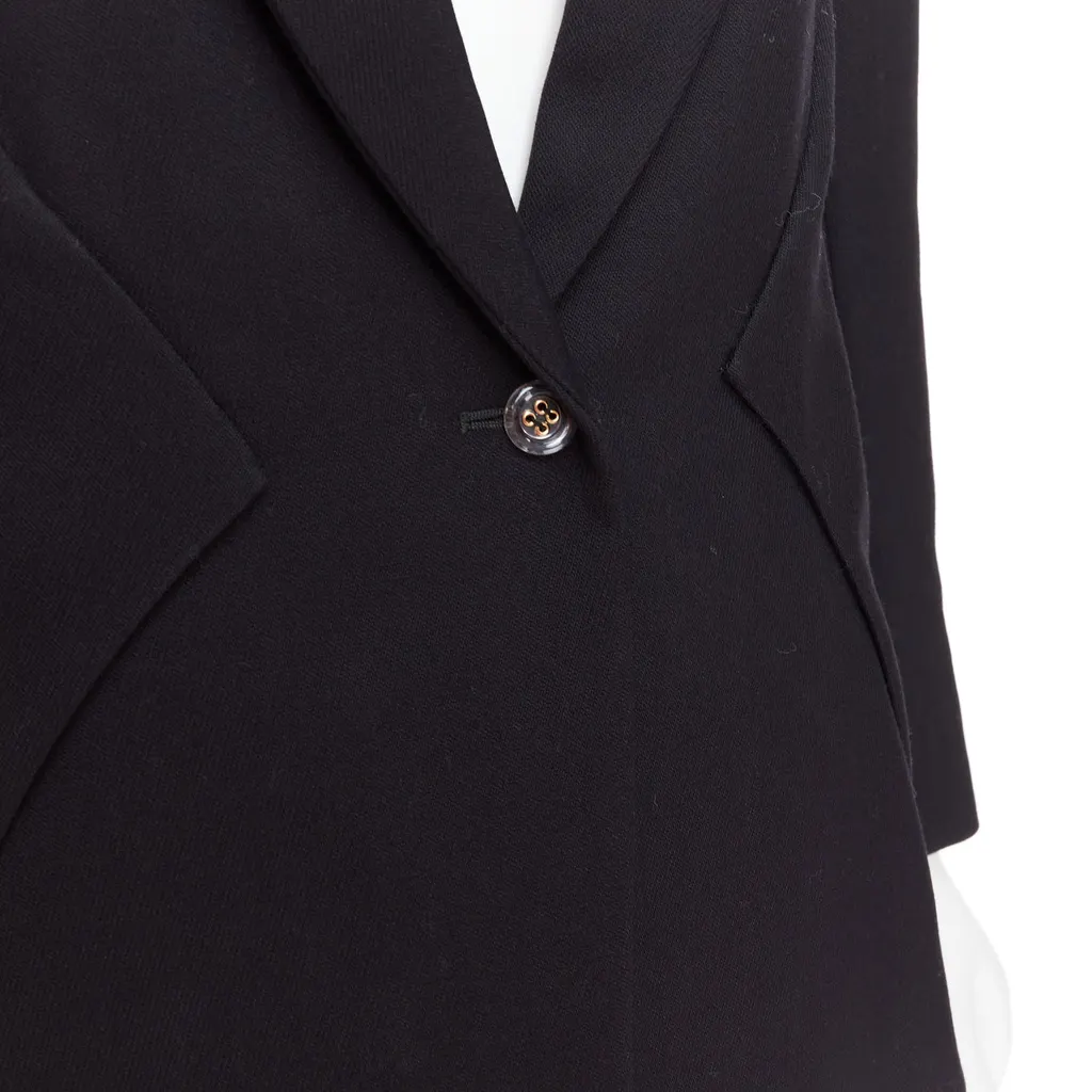 Yves Saint Laurent Deconstructed Blazer Black Wool Very good - Back View