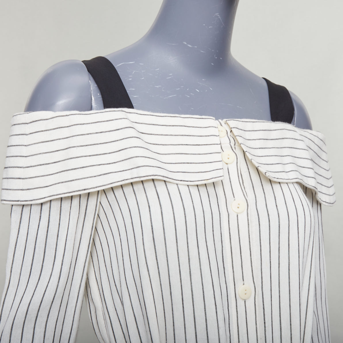 Tibi Pinstriped Tie Dress - Back view