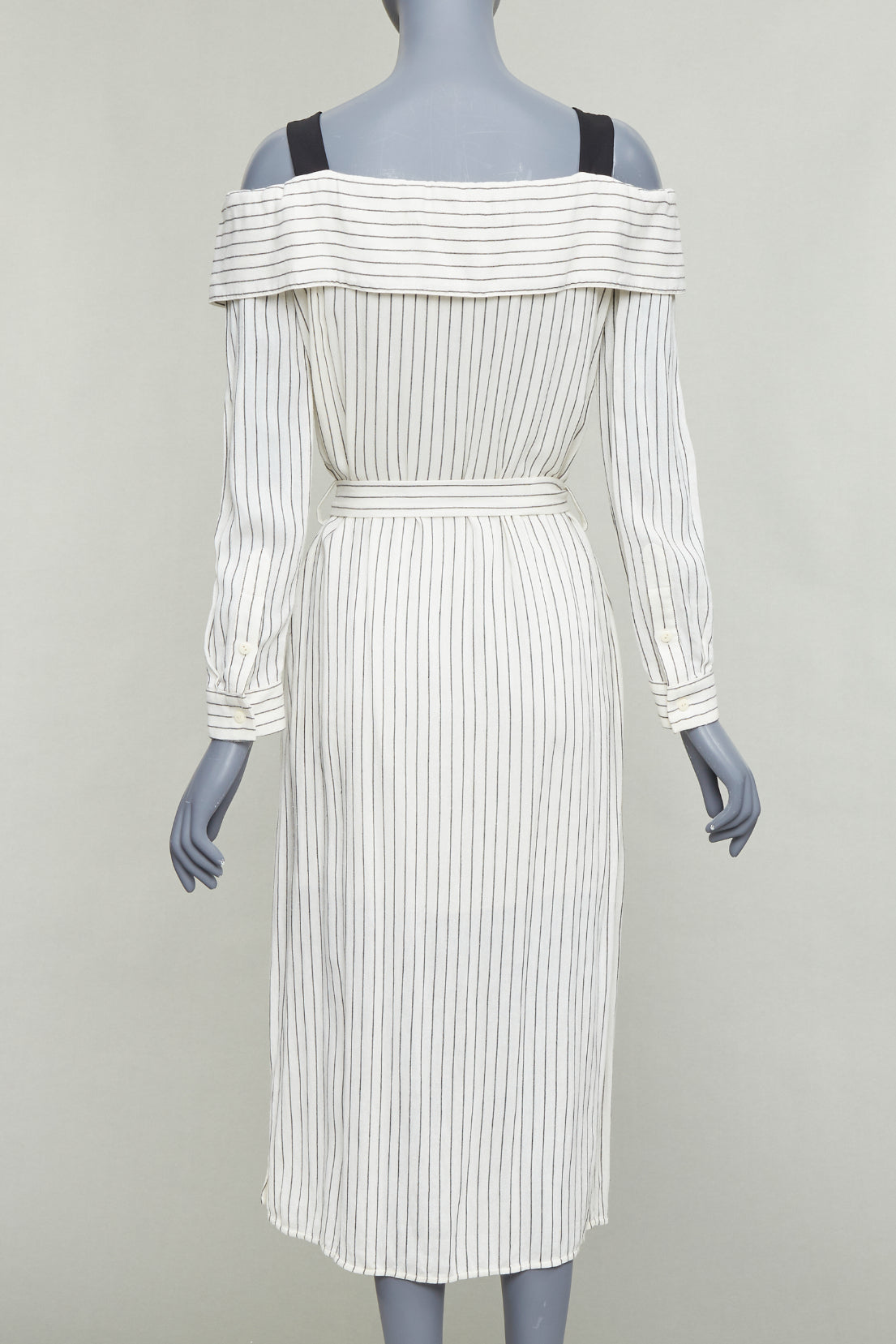 Tibi Pinstriped Tie Dress - Side view