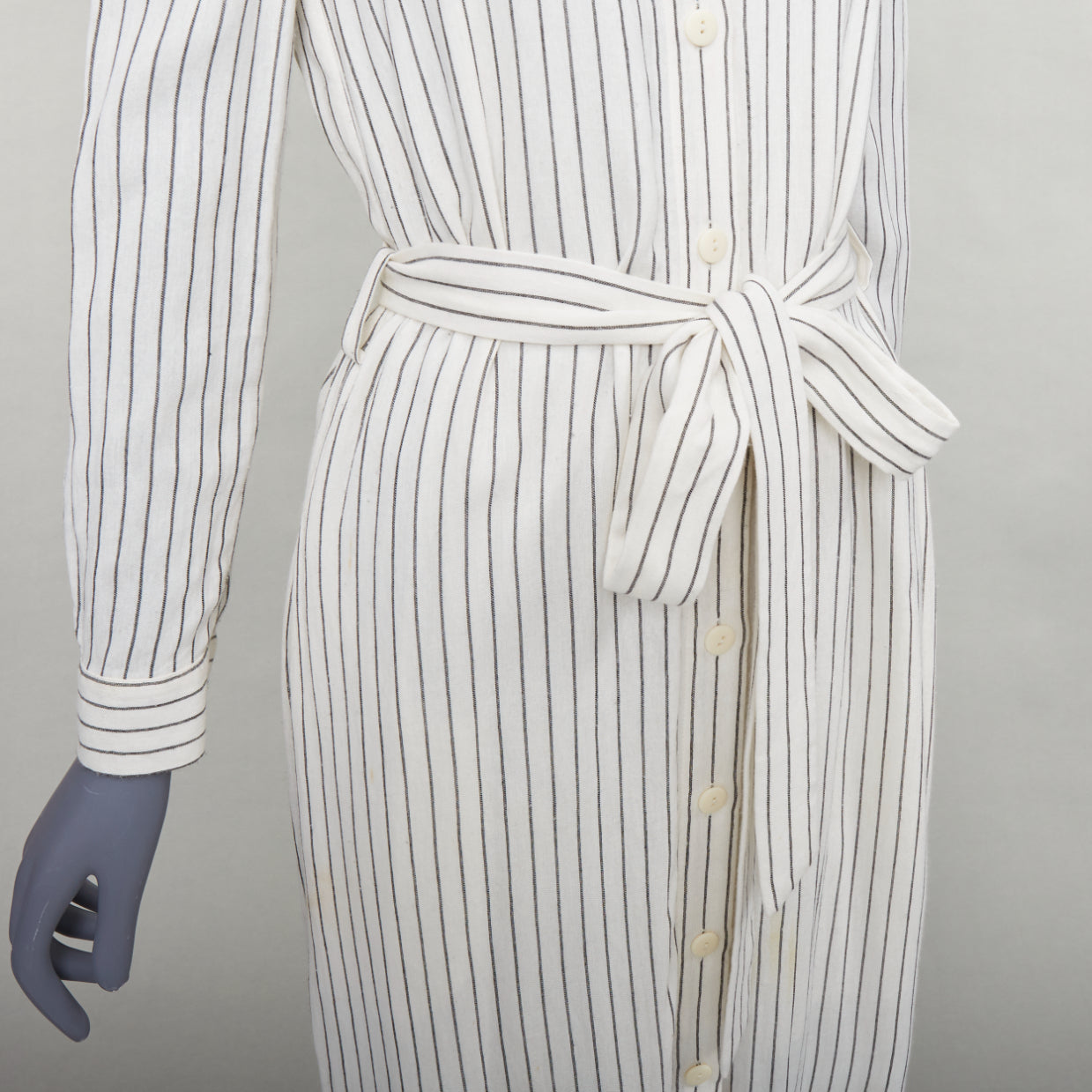 Tibi Pinstriped Tie Dress - Detail 2