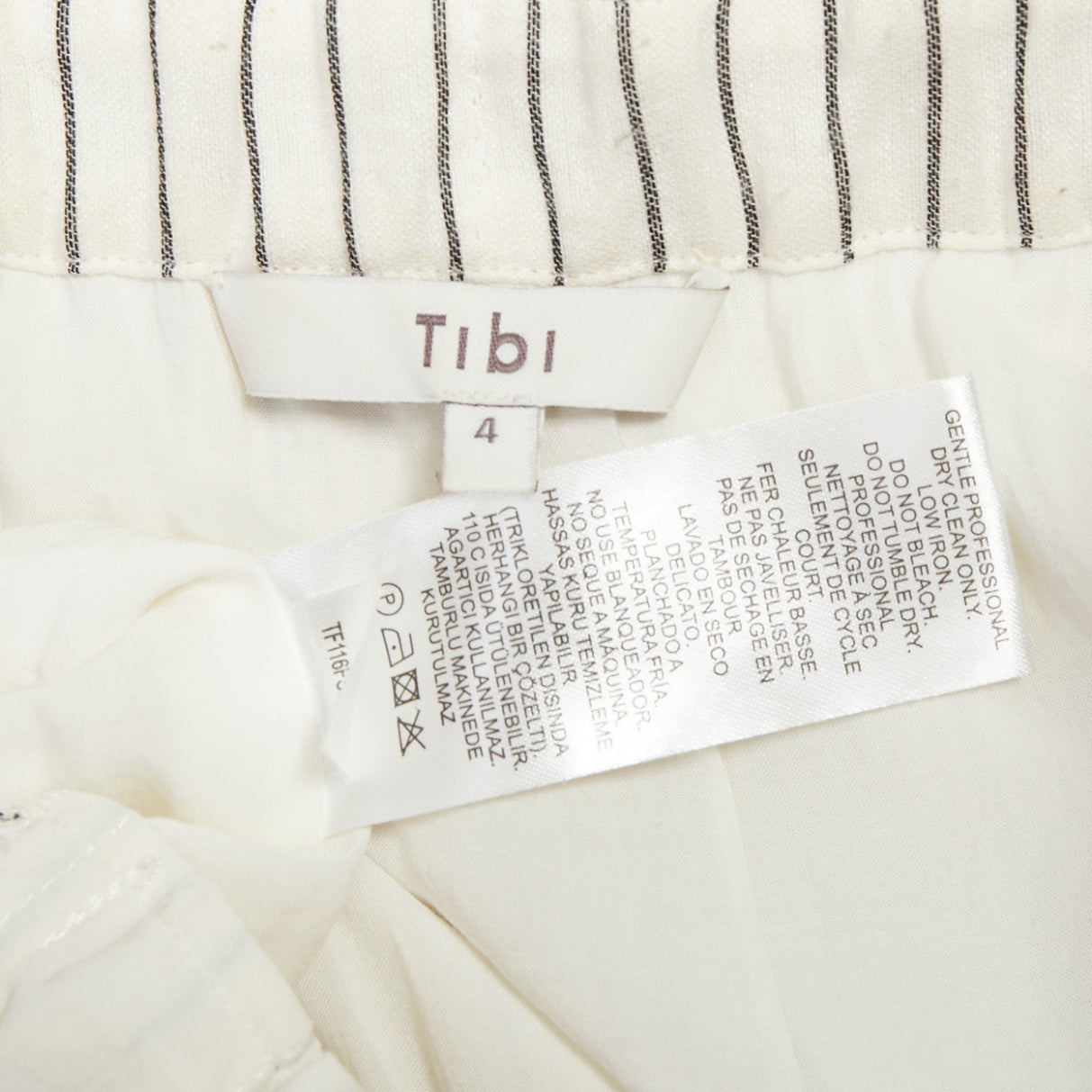 Tibi Pinstriped Tie Dress - Image 10