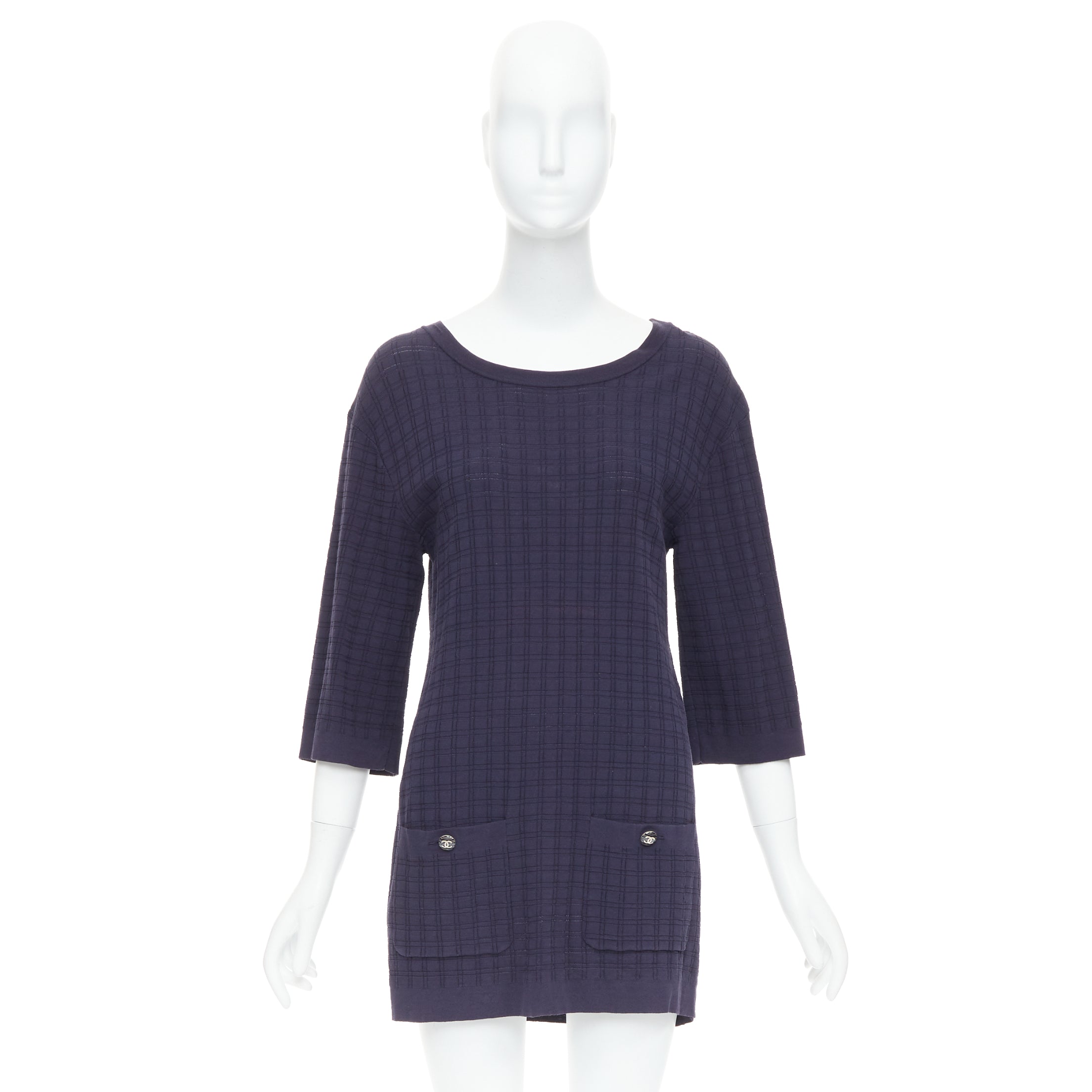 Chanel Grid Knit Mini Dress - Image 11