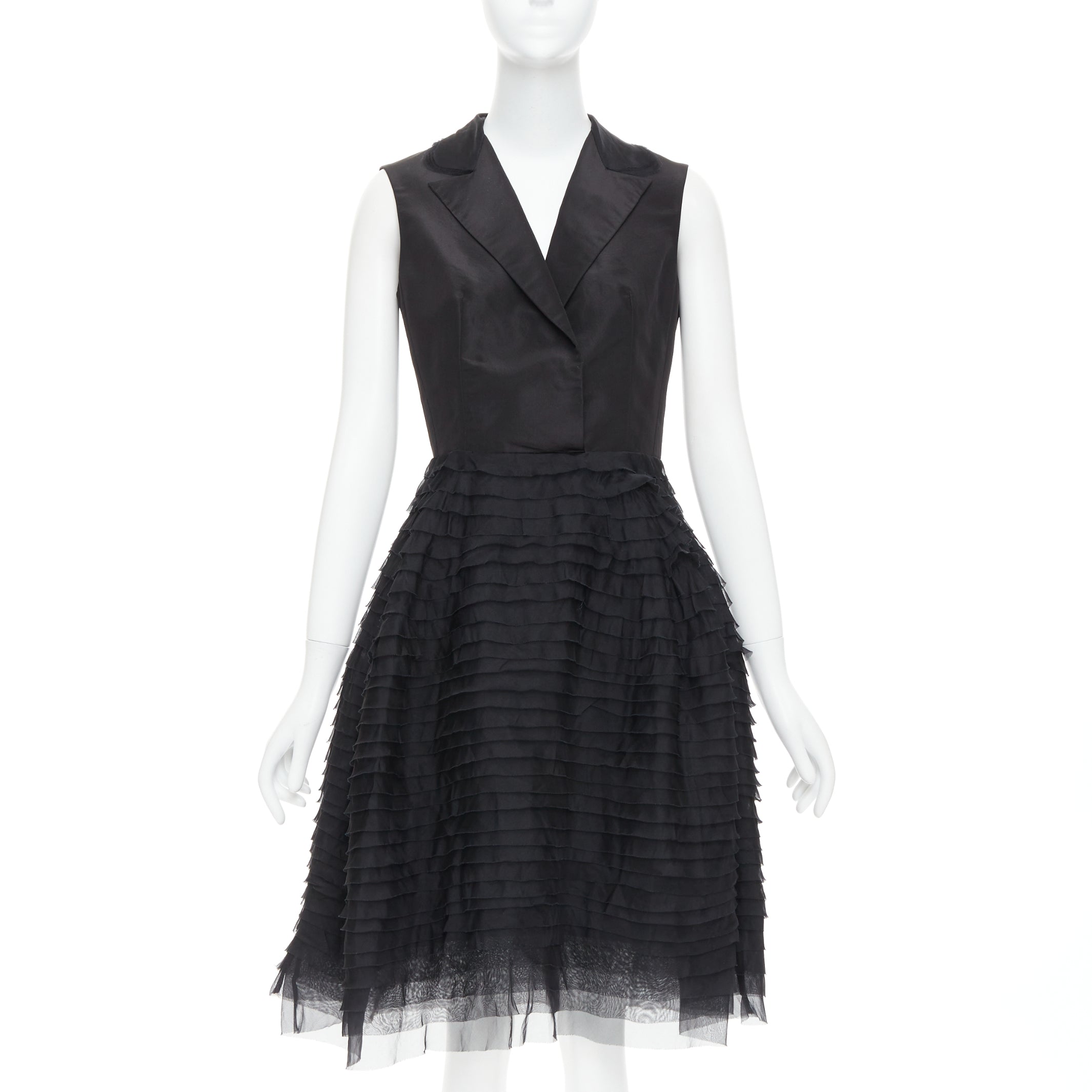 Oscar De La Renta Tiered Puff Dress